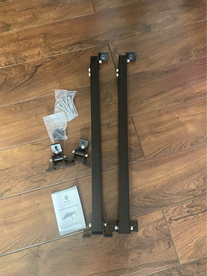 Adjustable Solar Panel Mounting Brackets Set – 30° to 60° Tilt, Black Finish, Dual Pack